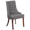 Flash Furniture Hercules Paddington Chair, Wood Back, 22-3/4 in W 23" L 39-1/2" H, Fabric Seat QY-A08-GY-GG - alternate 3
